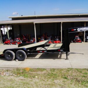 7x20 Gooseneck Tilt Car Hauler Trailer (2) 7K Drop Axles with Brakes