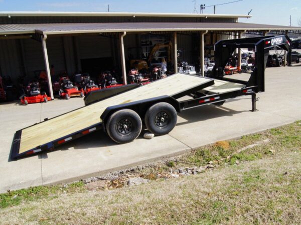 7x20 Gooseneck Tilt Car Hauler Trailer (2) 7K Drop Axles with Brakes - Image 20