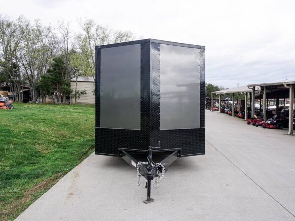 8.5 x 24 Charcoal/Black Enclosed Trailer with Blackout Package Storage - Image 2