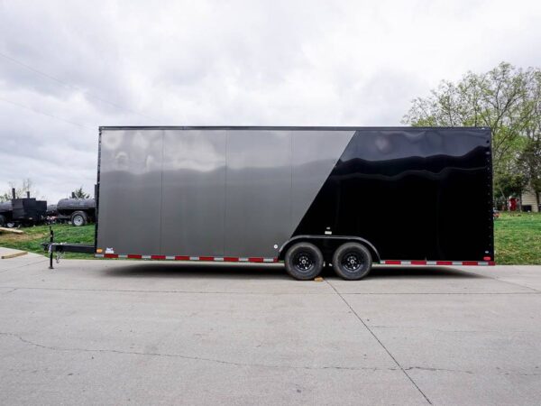 8.5 x 24 Charcoal/Black Enclosed Trailer with Blackout Package Storage - Image 5