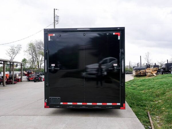 8.5 x 24 Charcoal/Black Enclosed Trailer with Blackout Package Storage - Image 7