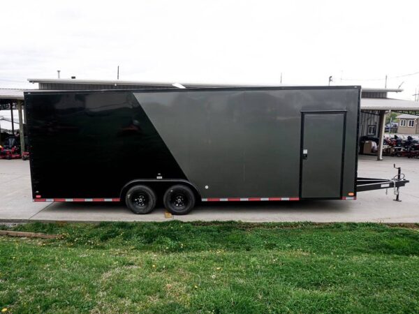 8.5 x 24 Charcoal/Black Enclosed Trailer with Blackout Package Storage - Image 6
