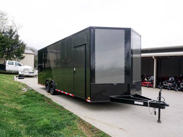 8.5 x 24 Charcoal/Black Enclosed Trailer with Blackout Package Storage - Image 4