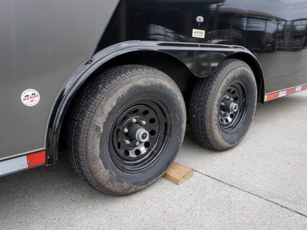 8.5 x 24 Charcoal/Black Enclosed Trailer with Blackout Package Storage - Image 9