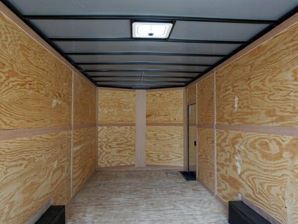 8.5 x 24 Charcoal/Black Enclosed Trailer with Blackout Package Storage - Image 14