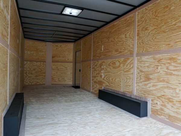 8.5 x 24 Charcoal/Black Enclosed Trailer with Blackout Package Storage - Image 17