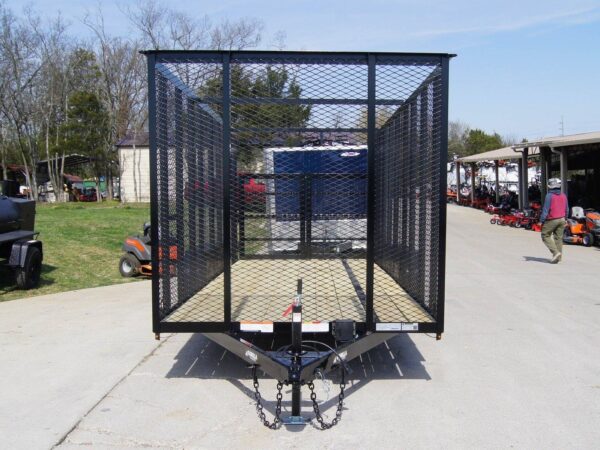 6.4x18 Straight Deck Utility Trailer 6ft Mesh with Barn Door Gate (2) 3500lb Axles - Image 2