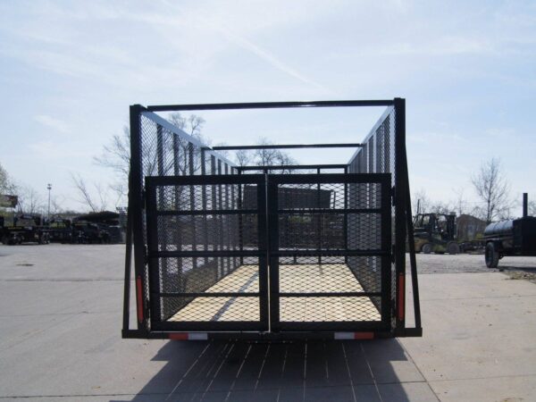 6.4x18 Straight Deck Utility Trailer 6ft Mesh with Barn Door Gate (2) 3500lb Axles - Image 6
