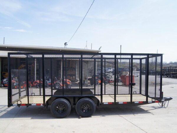 6.4x18 Straight Deck Utility Trailer 6ft Mesh with Barn Door Gate (2) 3500lb Axles - Image 8