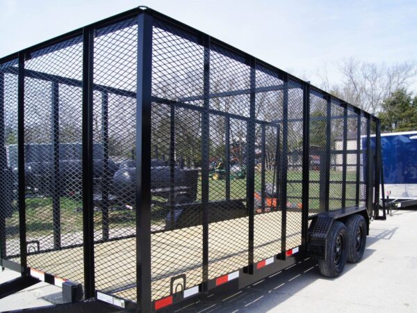 6.4x18 Straight Deck Utility Trailer 6ft Mesh with Barn Door Gate (2) 3500lb Axles - Image 14