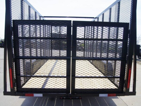6.4x18 Straight Deck Utility Trailer 6ft Mesh with Barn Door Gate (2) 3500lb Axles - Image 16