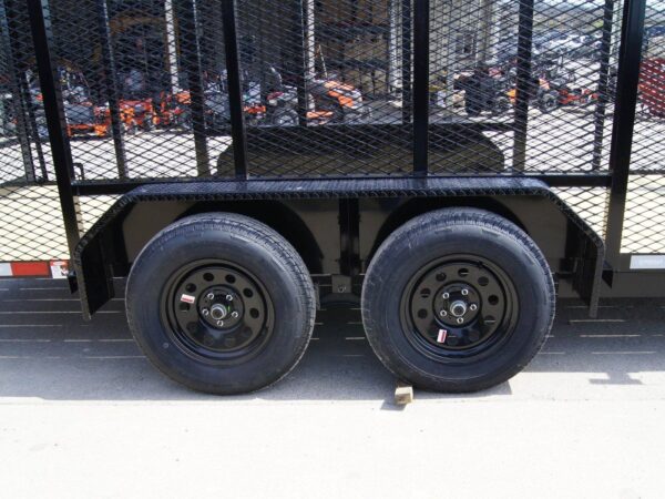 6.4x18 Straight Deck Utility Trailer 6ft Mesh with Barn Door Gate (2) 3500lb Axles - Image 19
