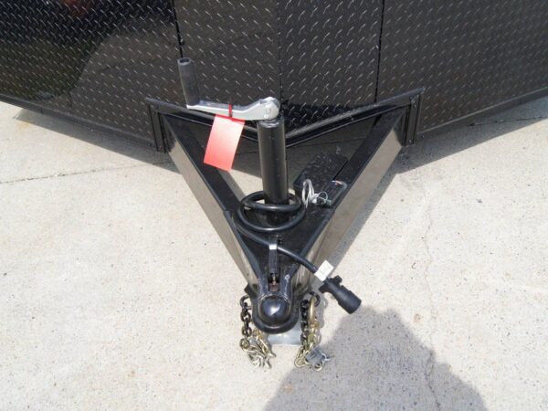 8.5x20 White V-Nose Enclosed Trailer with Blackout (2) 3,500lb Axles - Image 7