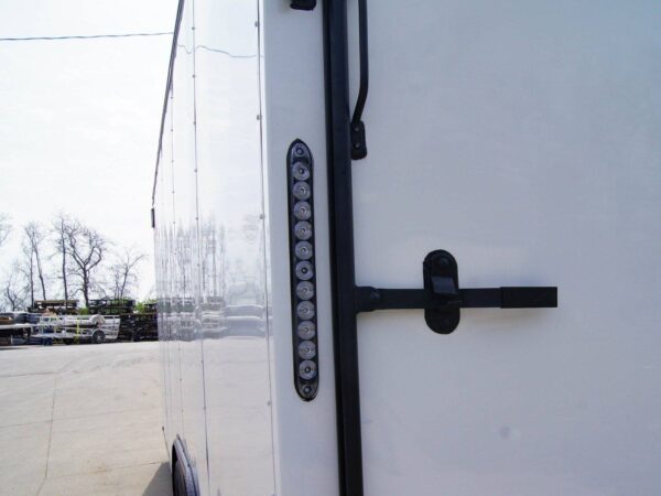 8.5x20 White V-Nose Enclosed Trailer with Blackout (2) 3,500lb Axles - Image 9