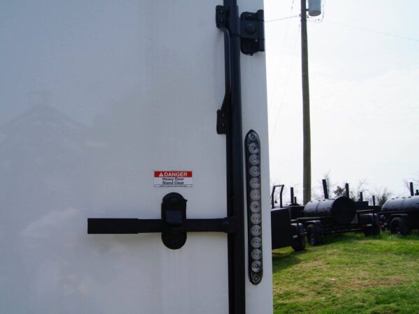 8.5x20 White V-Nose Enclosed Trailer with Blackout (2) 3,500lb Axles - Image 10