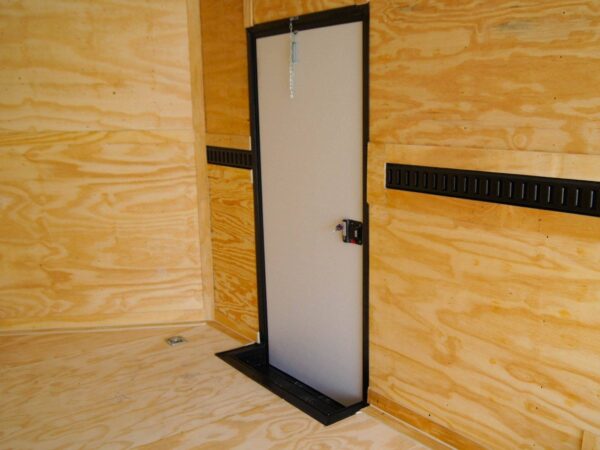 8.5x20 White V-Nose Enclosed Trailer with Blackout (2) 3,500lb Axles - Image 16