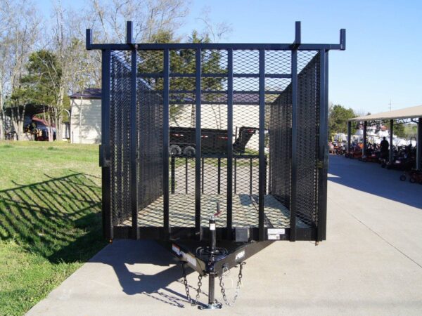 7x16 Dovetail Utility Trailer with 6ft Mesh Sides and Ladder Racks (2) 5,200lb Axles - Image 2
