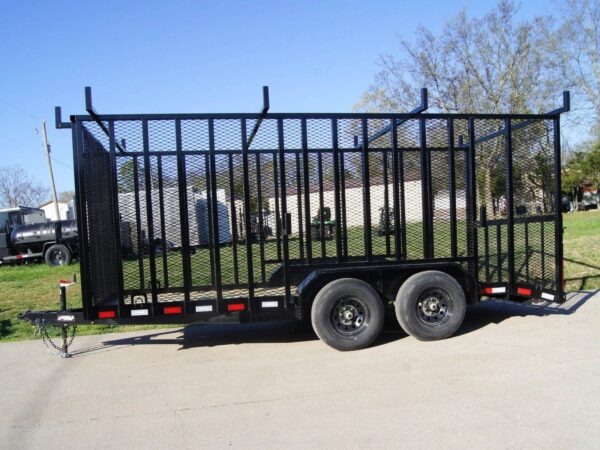 7x16 Dovetail Utility Trailer with 6ft Mesh Sides and Ladder Racks (2) 5,200lb Axles - Image 3