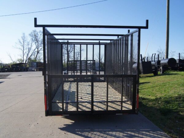 7x16 Dovetail Utility Trailer with 6ft Mesh Sides and Ladder Racks (2) 5,200lb Axles - Image 5
