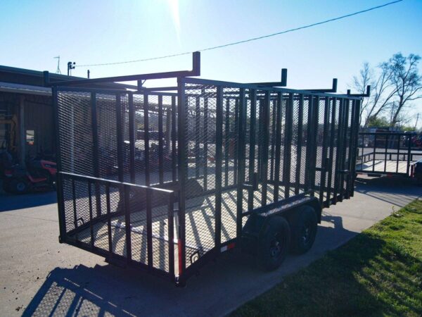 7x16 Dovetail Utility Trailer with 6ft Mesh Sides and Ladder Racks (2) 5,200lb Axles - Image 6