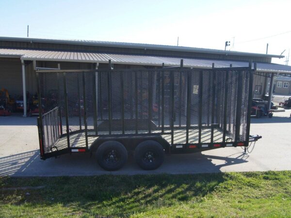 7x16 Dovetail Utility Trailer with 6ft Mesh Sides and Ladder Racks (2) 5,200lb Axles - Image 7
