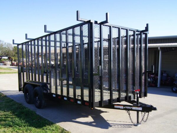 7x16 Dovetail Utility Trailer with 6ft Mesh Sides and Ladder Racks (2) 5,200lb Axles - Image 8