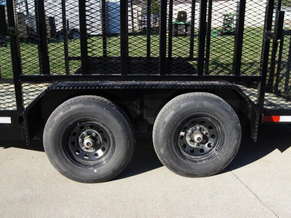 7x16 Dovetail Utility Trailer with 6ft Mesh Sides and Ladder Racks (2) 5,200lb Axles - Image 13