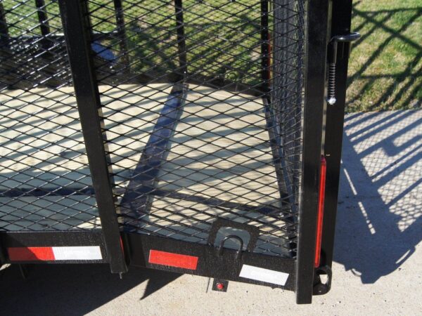 7x16 Dovetail Utility Trailer with 6ft Mesh Sides and Ladder Racks (2) 5,200lb Axles - Image 14