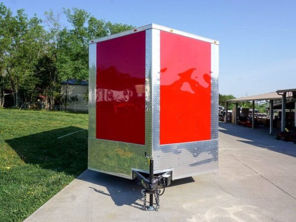 8.5x18 Custom Two-Tone Enclosed Trailer with Rubber Floor Storage - Image 2