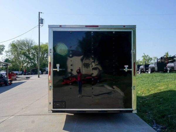 8.5x18 Custom Two-Tone Enclosed Trailer with Rubber Floor Storage - Image 21