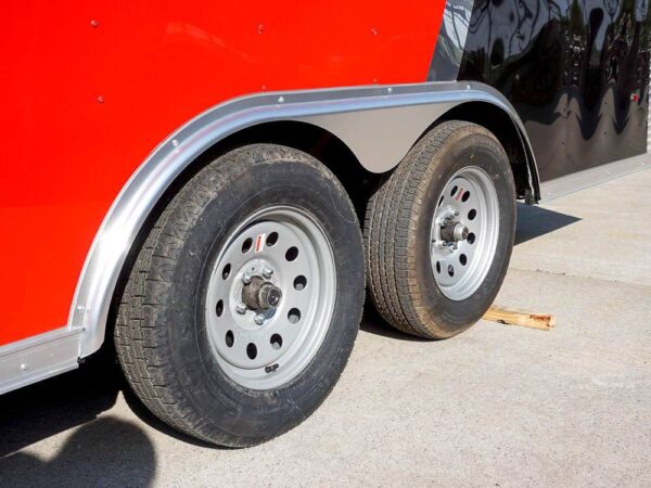 8.5x18 Custom Two-Tone Enclosed Trailer with Rubber Floor Storage - Image 9
