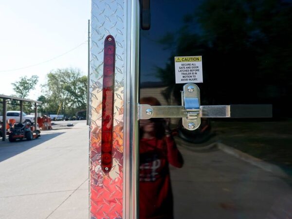 8.5x18 Custom Two-Tone Enclosed Trailer with Rubber Floor Storage - Image 12