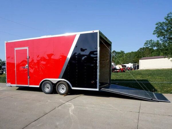 8.5x18 Custom Two-Tone Enclosed Trailer with Rubber Floor Storage - Image 6