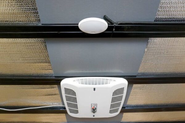8.5x18 Custom Two-Tone Enclosed Trailer with Rubber Floor Storage - Image 16