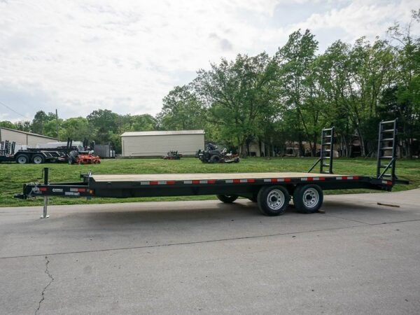 8.5x22 Deckover I-Beam Trailer (2) 5,200lb Axles Stand-Up Ramps - Image 3