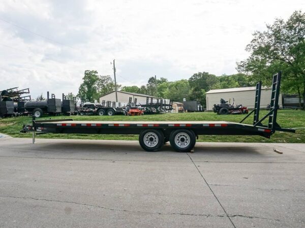 8.5x22 Deckover I-Beam Trailer (2) 5,200lb Axles Stand-Up Ramps - Image 4