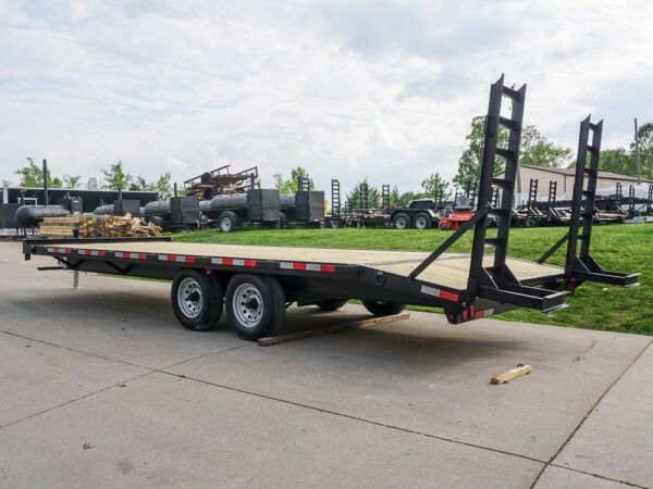 8.5x22 Deckover I-Beam Trailer (2) 5,200lb Axles Stand-Up Ramps - Image 5