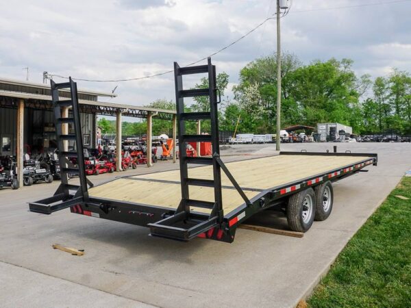 8.5x22 Deckover I-Beam Trailer (2) 5,200lb Axles Stand-Up Ramps - Image 7