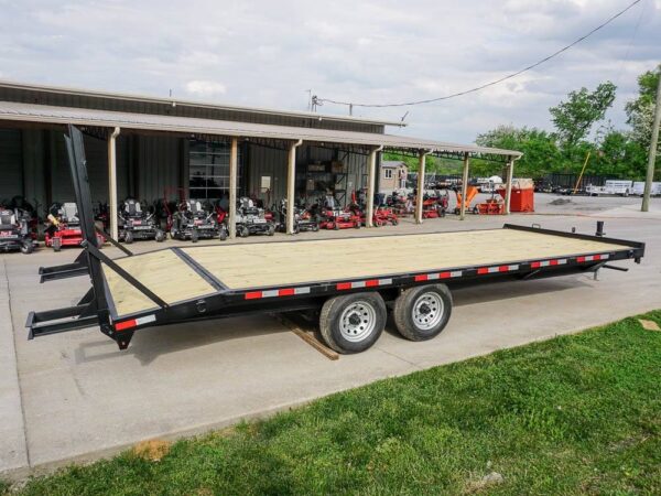 8.5x22 Deckover I-Beam Trailer (2) 5,200lb Axles Stand-Up Ramps - Image 8