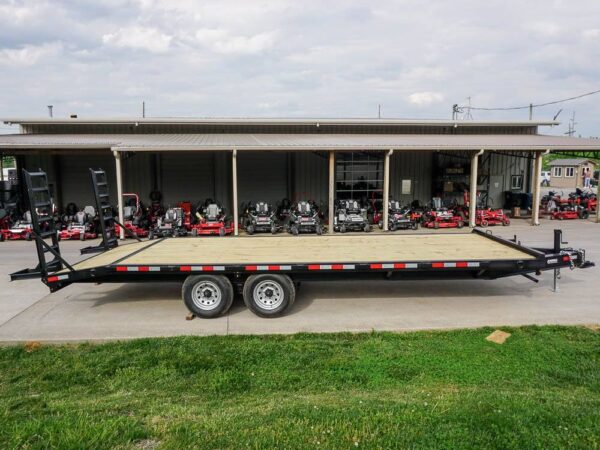 8.5x22 Deckover I-Beam Trailer (2) 5,200lb Axles Stand-Up Ramps - Image 9