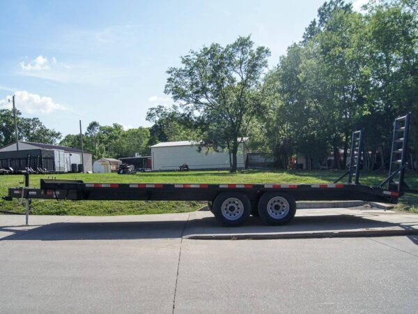 8.5x20 Deckover I-Beam Trailer (2) 5,200lb Axles Stand-Up Ramps - Image 4