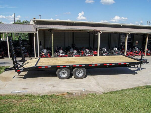 8.5x20 Deckover I-Beam Trailer (2) 5,200lb Axles Stand-Up Ramps - Image 7