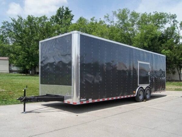 8.5x28 Charcoal Custom Enclosed Trailer (2) 7K Axles Storage - Image 3