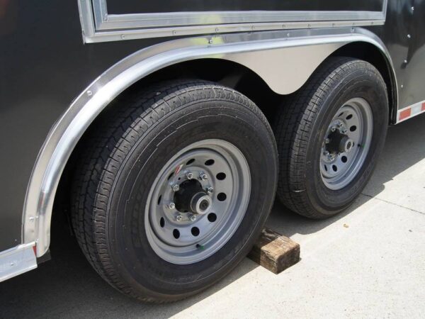 8.5x28 Charcoal Custom Enclosed Trailer (2) 7K Axles Storage - Image 16
