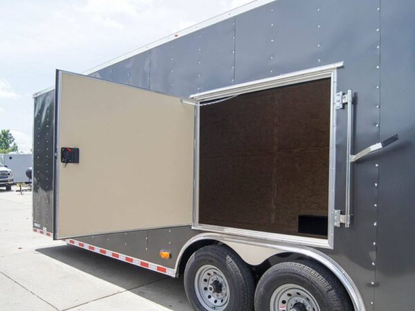 8.5x28 Charcoal Custom Enclosed Trailer (2) 7K Axles Storage - Image 17