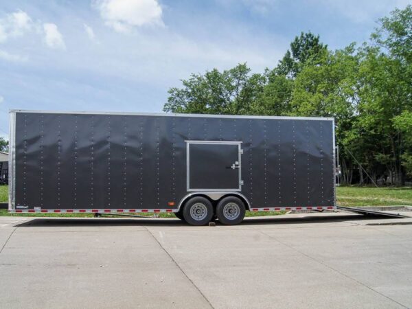 8.5x28 Charcoal Custom Enclosed Trailer (2) 7K Axles Storage - Image 4