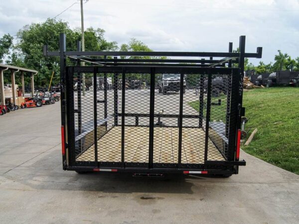 7x12 Straight Deck Utility Trailer (2) 3500lb Axle with 4ft Ladder Racks - Image 4
