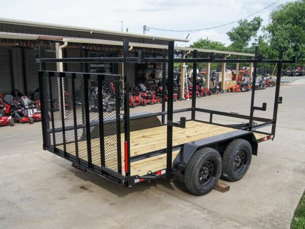 7x12 Straight Deck Utility Trailer (2) 3500lb Axle with 4ft Ladder Racks - Image 5