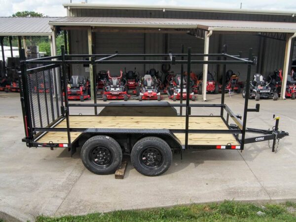 7x12 Straight Deck Utility Trailer (2) 3500lb Axle with 4ft Ladder Racks - Image 6