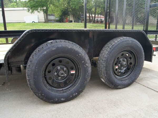7x12 Straight Deck Utility Trailer (2) 3500lb Axle with 4ft Ladder Racks - Image 11